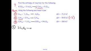 Practicing Hesss Law Chemistry Sample Problem [upl. by Anivlek125]