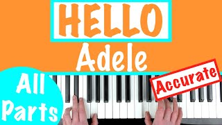 How to play HELLO by Adele Piano Chords Accompaniment Tutorial [upl. by Karita]