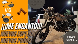 Nuevos espejos retrovisores y puños  Proyecto Cafe Racer Scrambler Brat [upl. by Mehetabel]