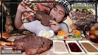 RM620 WAGYU TOMAHAWK  LEMBUTNYA DAGING DIA 🤤  ASMR MUKBANG [upl. by Samara]