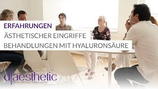 Erfahrungen ästhetischer Eingriffe  Behandlungen mit Hyaluronsäure und Botox  daesthetic [upl. by Jacey]