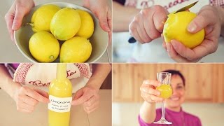 🍋 LIMONCINO  LIMONCELLO 🍋 FATTO IN CASA Ricetta Facile  Homemade Limoncello Liqueur Easy Recipe [upl. by Skier]