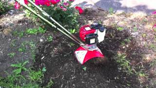 Mantis 4Cycle TillerCultivator Powered by Honda  Review [upl. by Yednarb172]