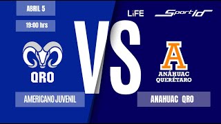 Jornada 1 ONEFA Categoría juvenil Tec QRO vs Anahuac Qro [upl. by Yrrem]