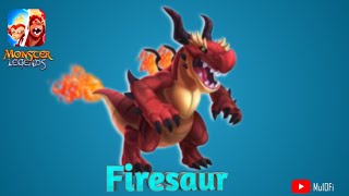 How To Breed Firesaur  Monster Legends [upl. by Annazor]