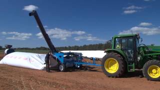 Grain Storage Systems Australia Emptying Bag [upl. by Anwahsed454]