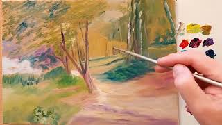 Impressionist Trees  Timelapse Oil Painting [upl. by Suisyola]