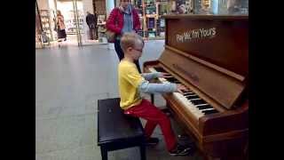 8 Year Old Piano Prodigy Jay Lewington Plays Chopin at St Pancras Station London [upl. by Ewald]