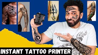 Prinker M  Pain free temporary Instant Skin Tattoo Printer  Born Creator [upl. by Aikemat]