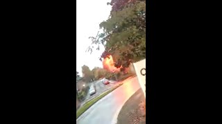 CCTV footage of Alloa explosion shows flames bursting from building shorts [upl. by Crosse]