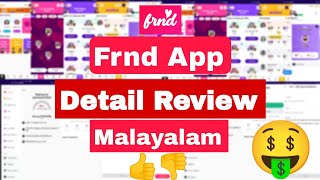 Frnd app detailed review in malayalam  How to use frnd app malayalam  How to earn money frnd app [upl. by Cram]