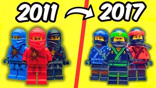 The Evolution of LEGO Ninjago Minifigures part 1 [upl. by Nanis482]