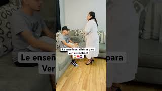 Mi ESPOSO reacciona a mi disfraz😱 😍💁🏻‍♀️😂❤️😘 reels shorts funny [upl. by Anirtruc]