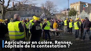 Agriculteur en colère Rennes capitale de la contestation [upl. by Yanehc]