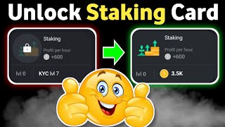 How to Unlock Staking Card hamster kombat  Unlock daily combo card Staking  Hamster Kombat [upl. by Inaliak]