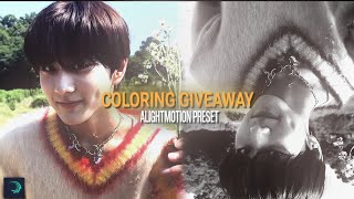 COLORING GIVEAWAY 1 preset  alightmotion [upl. by Anaitak]