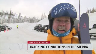 Tracking conditions in the Sierra as more snow arrives [upl. by Aicileb]