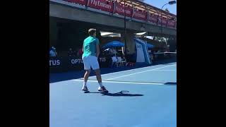 Stan Wawrinka slow motion backhand  Australian Open [upl. by Yonina]