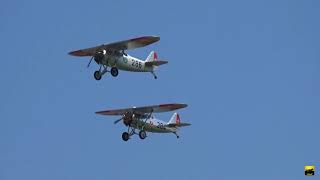 Dewoitine D26 1931 Formation Flight at Flugtage FricktalSchupfart 2018 [upl. by Dranik]