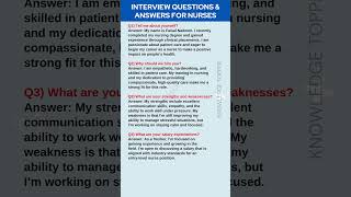 Top 5 Clinical Nurse Interview Questions and answers [upl. by Lavinia894]