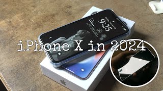 iPhone X in 2024Black 256gb ios 16 customization unboxing [upl. by Claretta]