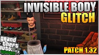 GTA 5 ONLINE ITA  INVISIBLE BODY GLITCH PATCH 132  COME AVERE IL CORPO INVISIBILE GTA 5 GLITCH [upl. by Darby]