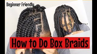 Shortish Box Braid Tutorial [upl. by Grantley]