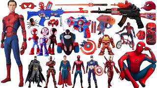 Spiderman pop toy series Unbox Marvel hero toy figures pop action dolls SpiderMan pop toy guns [upl. by Ailegra]