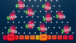 I DROPPED 100 PLINKO BALLS AND WON BIG [upl. by Ijar]