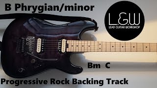 B Phrygian Backing Track B minor Progressive rock [upl. by Ayouqes]