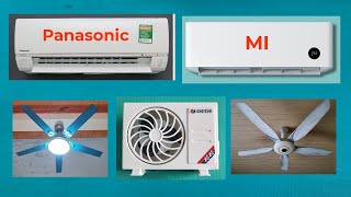 Test run panasonic air conditioners mini air conditioners ceiling fans homemade fans [upl. by Wieche]