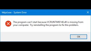 Correction  erreur « VCRUNTIME140dll est absent de votre ordinateur » dans Windows 1011 [upl. by Neeneg]