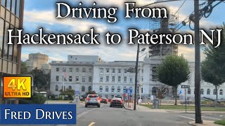 A 4K From Hackensack NJ to Paterson NJ driving hackensack bergencounty paterson [upl. by Eenahpets295]