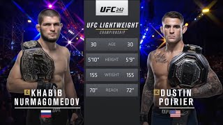 UFC 242 Dustin Poirier vs Khabib Nurmagomedov full match 1080p [upl. by Katina]