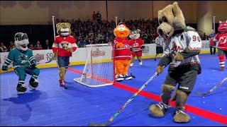 Street Hockey  2024 NHL Mascot Showdown  NHL AllStar Weekend  Toronto [upl. by Nnaeilsel]