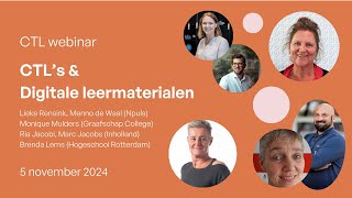 Webinar 3 CTLs amp Digitale leermaterialen [upl. by Eiluj]