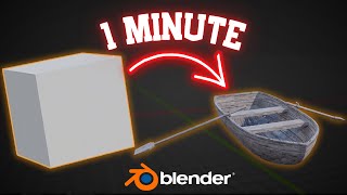 Create a Boat in Blender in 1 Minute [upl. by Kravits]