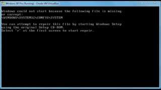 Windows\System32\Config\System missing or corrupt fix [upl. by Ajram]