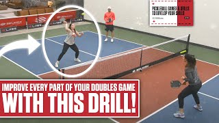 Practice Doubles Pickleball With Only 2 Players the 711 Game [upl. by Eralcyram]