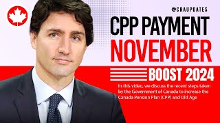 2 Minute Ago CPP Payment Increase In November for Canadian Seniors  OAS Pension [upl. by Rocky]