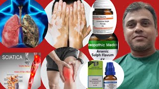 Best medicine for Vitiligo Sciaticaknee pain respiratory problems  Arsenic sulph flavum [upl. by Noiramaj]