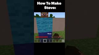 How to make a Steve 💀💀💀 minecraft minecraftgameplay game memes minecraftgaming gaming english [upl. by Cyn]