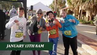 The Villages Florida 2024 Begins with the Running of the Squares 5K Race in Lake Sumter Landing [upl. by Ferdinand]