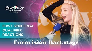 Eurovision Backstage Qualifier Reactions  First SemiFinal  Eurovision News from Turin 2022 [upl. by Mak]