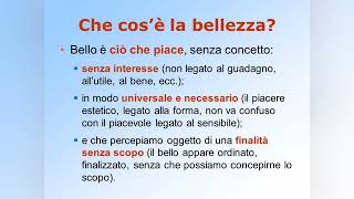 Giudizio riflettente estetico e le 4 definizioni del bello [upl. by Gnik]