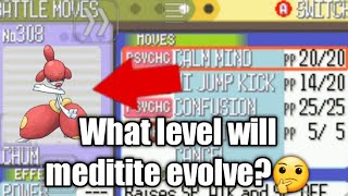 How to evolve meditite to medicham on pokemon rubysapphire and emerald [upl. by Michaela680]