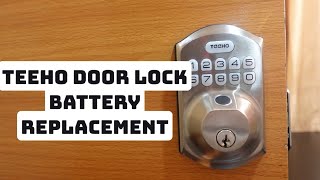 TEEHO Door Lock Battery Replacement [upl. by Nosna]