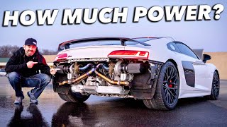 My Twin Turbo Audi R8 is DONE Dyno  First Drive [upl. by Marchak]