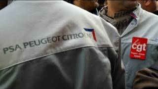 Anger over Peugeots French jobs cuts [upl. by Hserus]