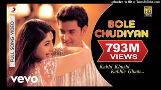 Bole Chudiyan Full Video  K3GAmitabh Shah Rukh Kajol Kareena HrithikUdit Narayan [upl. by Anialahs580]